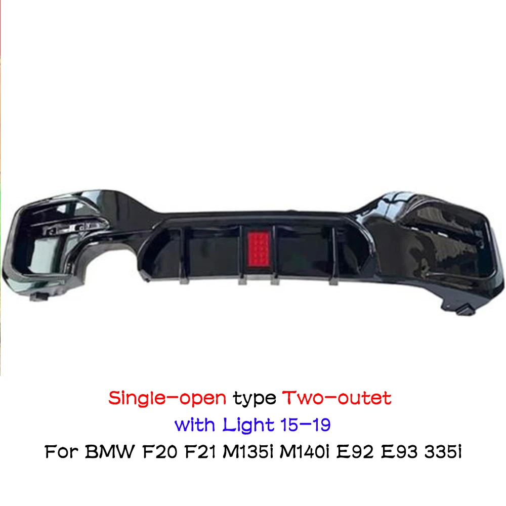 Rear Diffuser Lip Bumper WITH LED Back Spoiler For BMW 1 Series F20 F21 2012-2014 2015-2019 Auto Exterior Accessories HOT SALE