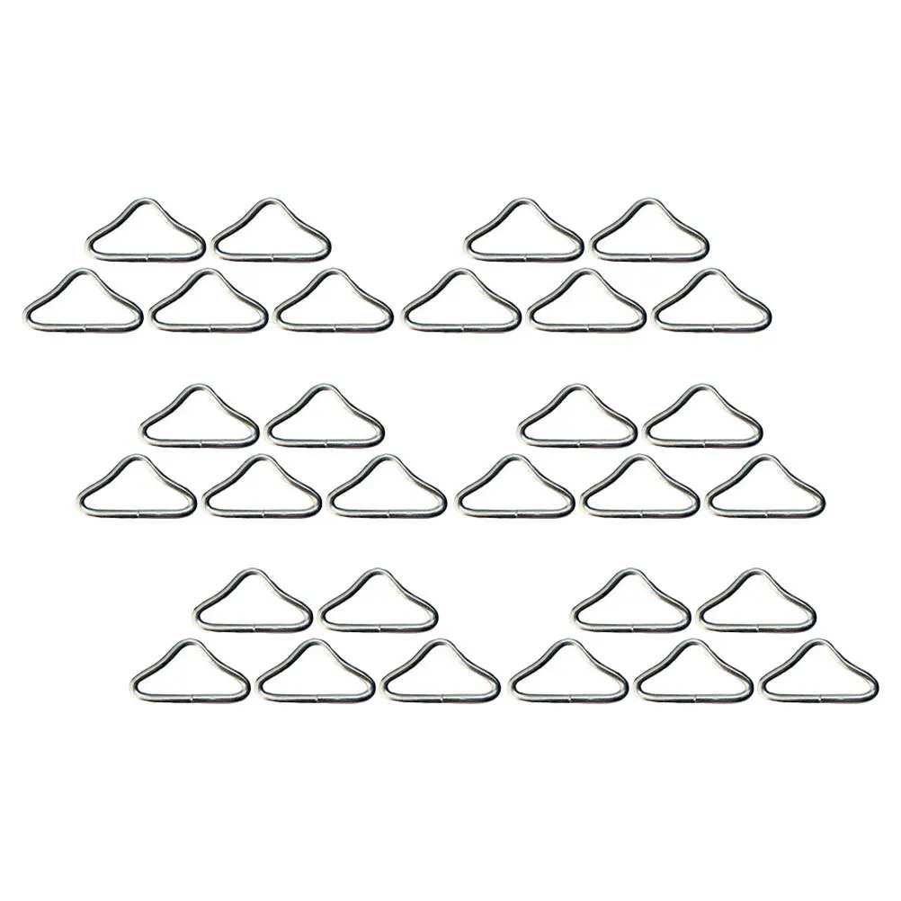 

45Pcs Trampoline Triangle Buckles Iron Replacement Rings for Secure Mat Attachment and Stable Jumping Metal Buckle