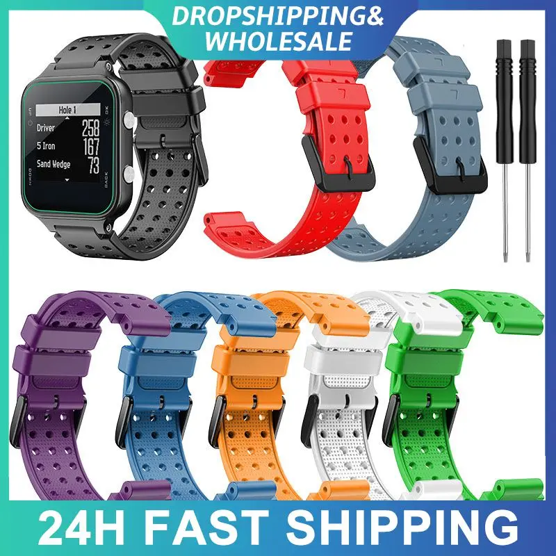 Pulseira de substituição de silicone monocromática, Smartwatch Strap, Watch Strap, Acessórios inteligentes, Garmin, Forerunner S20