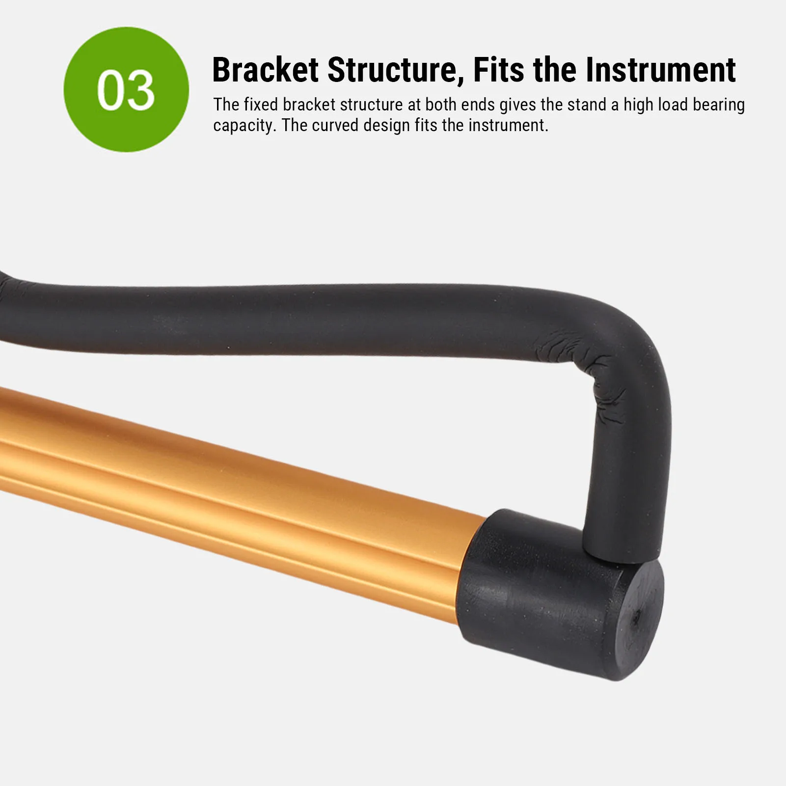 حامل جيتار من سبائك الألومنيوم ثابت عالي التحميل حامل جيتار أرضي قابل للطي للكمان القيثارة #5