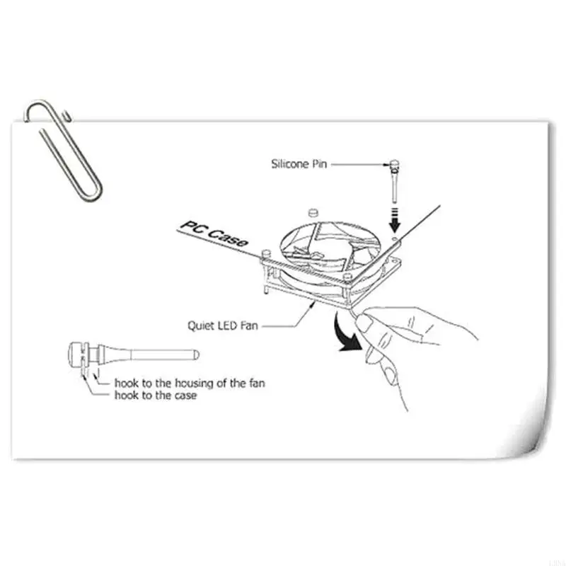 L9NA Rubber Pin Screws Anti-vibration Wear-Resistant Fan Noise Absorbtion