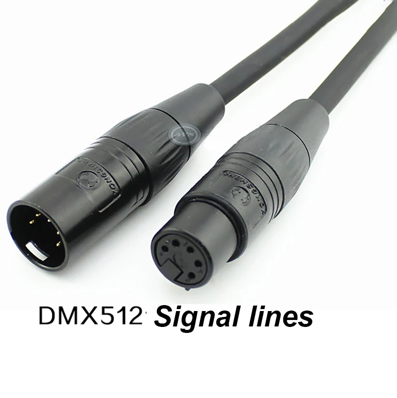 

XY-5M5F-B 0.75m-30m 5 To 3 Core XLR Male To Female DMx512 XLR Connection Cable Stage Lighting Moving Head Signal Lines Plug