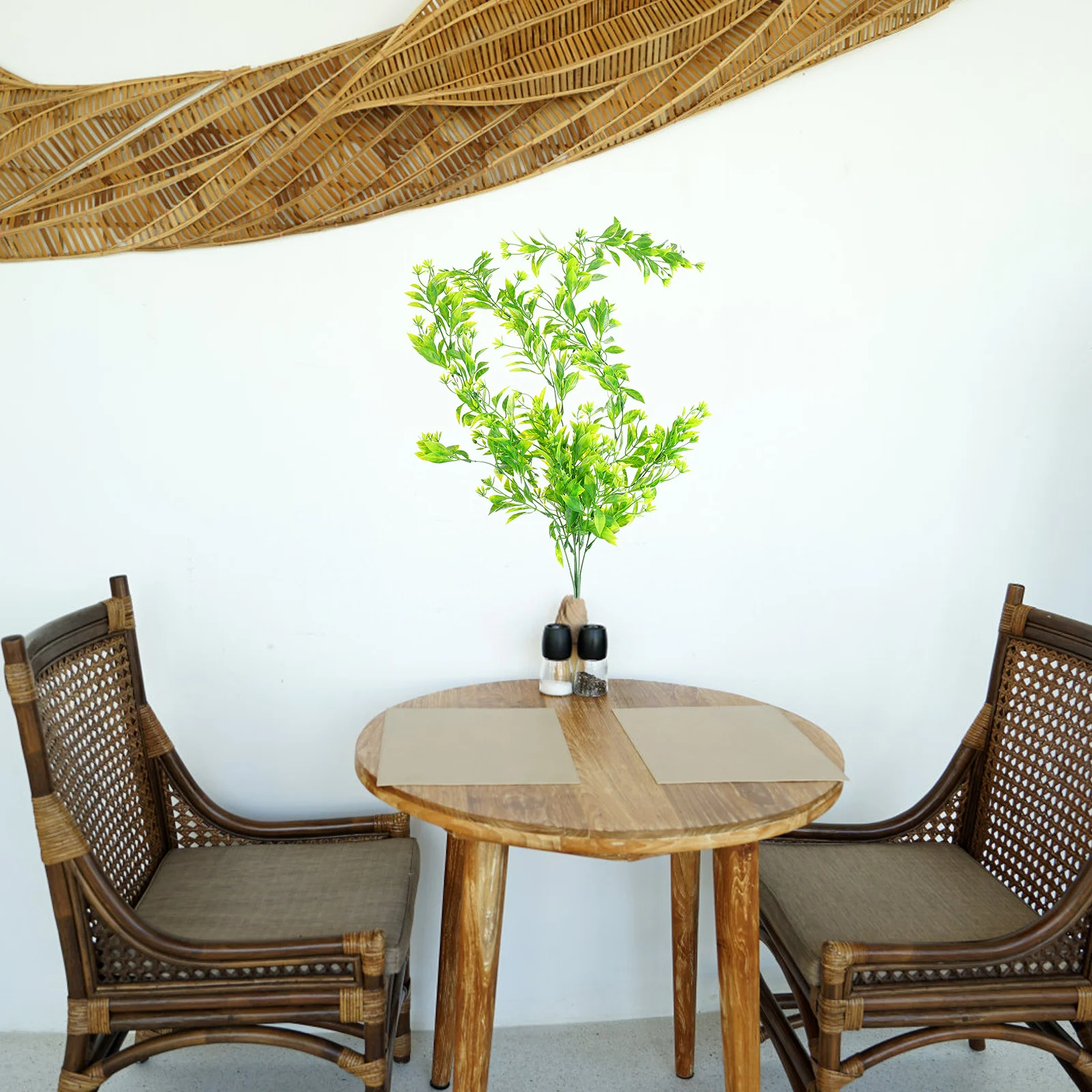 2 قطعة زهرة البرتقال الاصطناعية الكرمة الجدار الشنق النباتات الخضراء ديكور واقعية الروطان محاكاة زهرة البرتقال الكرمة