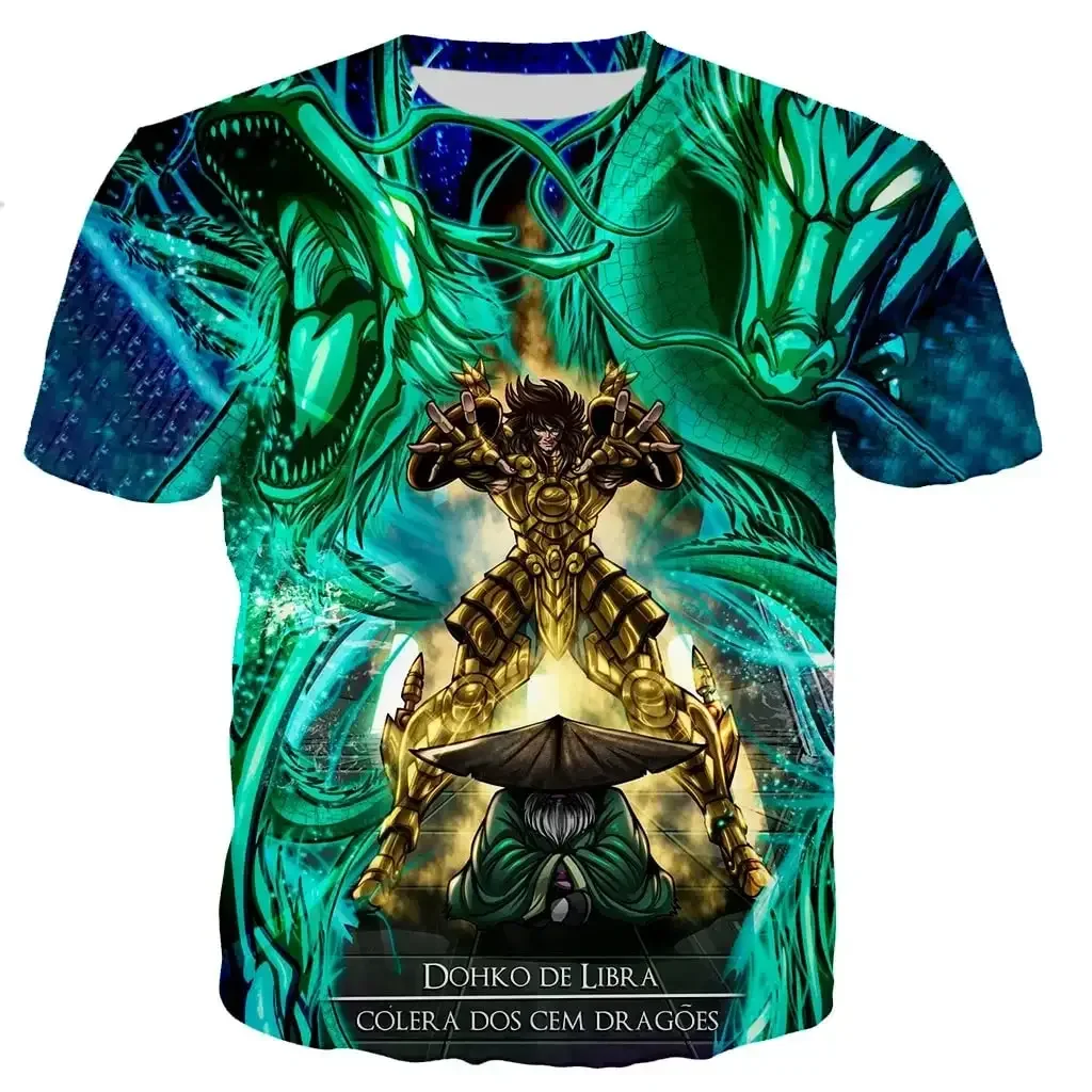 Anime The Knights of The Zodiac Saint Seiya 3D Printed T Shirt For Men Women Short Sleeve Harajuku Style Tops Streetwear Kid Tee