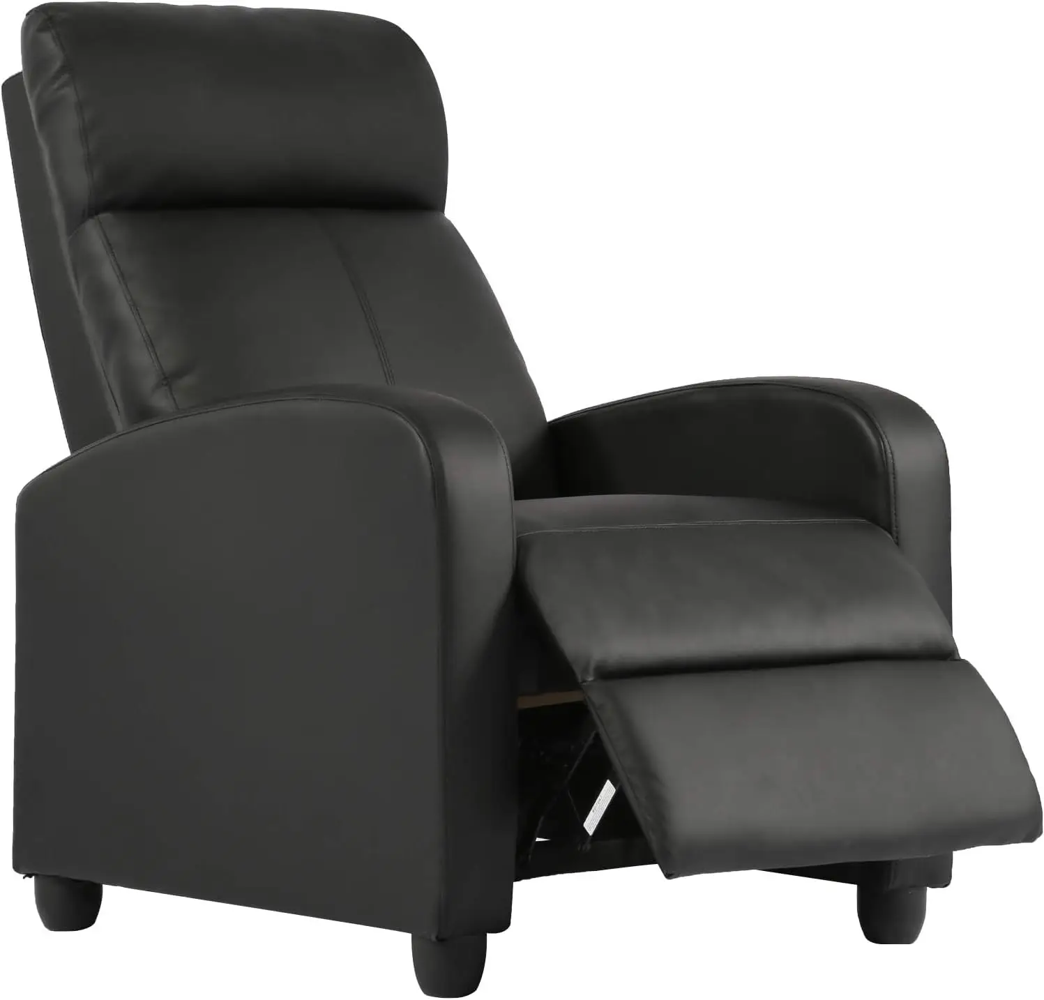 Recliner Chair for Living Room Home Theater Seating Single Reclining Sofa Lounge with Padded Seat Backrest (Black)