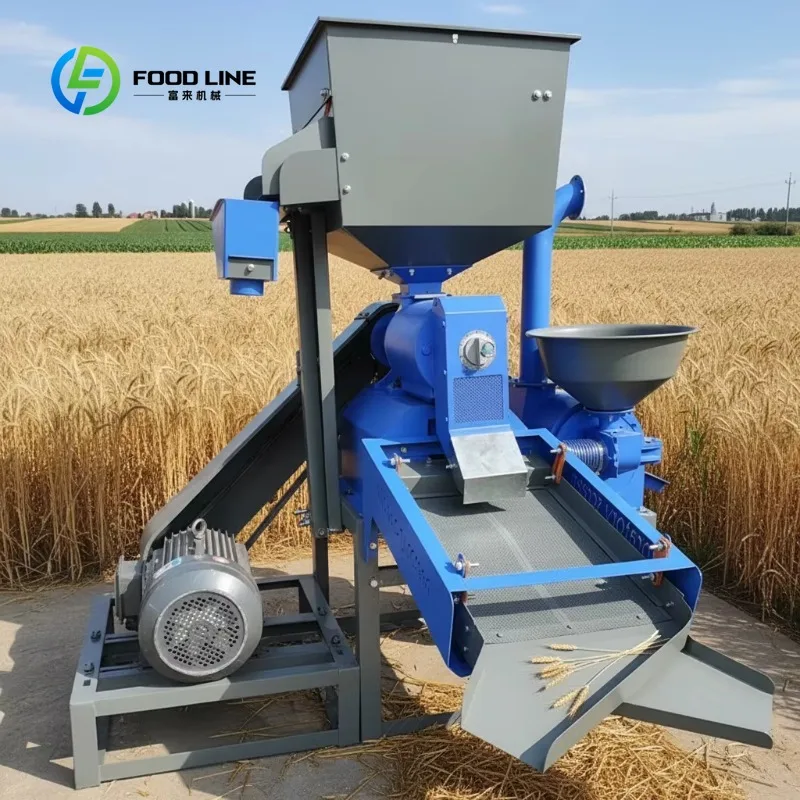 Easy Operation Grain Processing Machine Rice Polisher Paddy Husker Stone Removal Machine Corn Sheller Rice Mill