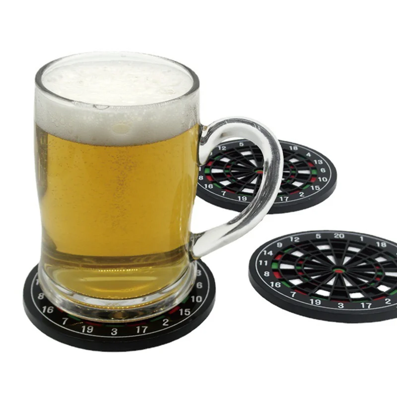 Podkładki pod napoje AB42-Dart-Board Unikalny zestaw 8 sztuk do domu, kuchni, biura, na przyjęcie weselne, śmieszne, fajne, antypoślizgowe podstawki pod piwo