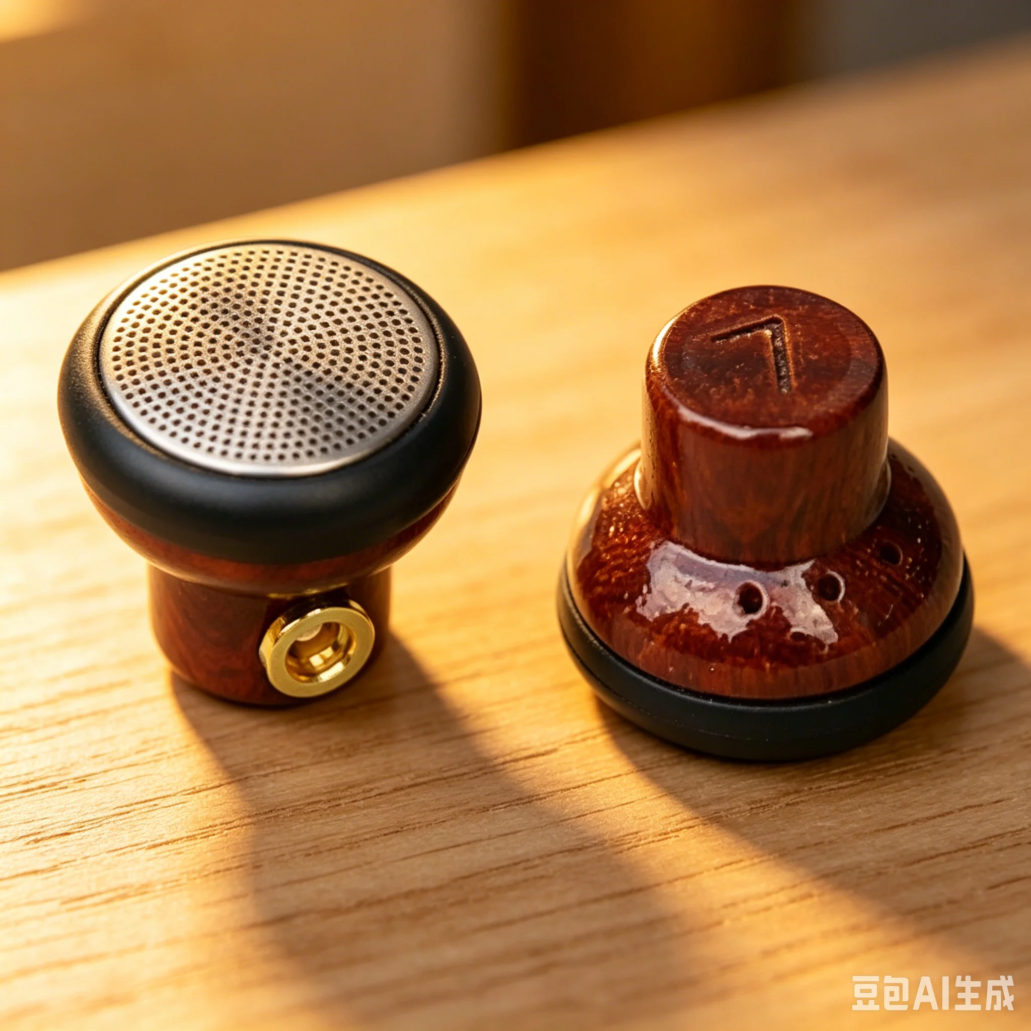 High-End For MMCX Earphone Head Flat Head Earbuds Shell Authentic Sound In Elegant Red Sandalwood Earphone Accessories