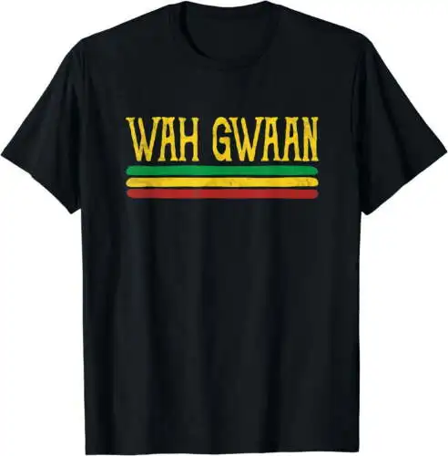 Wah Gwaan Funny Jamaica jamaican Colors Rasta Reggae T-Shirt