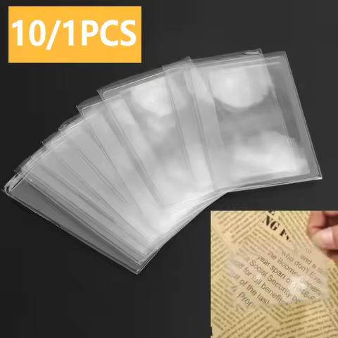 10/1PCS 3 XMagnifier Magnification Magnifying Fresnel LENS 8.00*5.50*0.04cm Pocket Credit Card Size Transparent magnifying glass