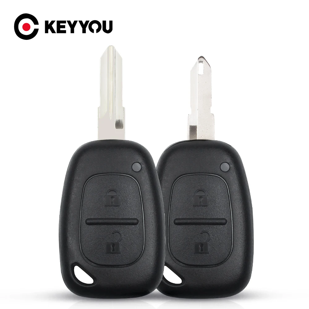 KEYYOU 2 Pulsante Car Key Borsette Caso Fob Per Vauxhall Opel Vivaro Per Renault Movano Trafic Renault Kangoo Uncut NE73/VAC102 Lama