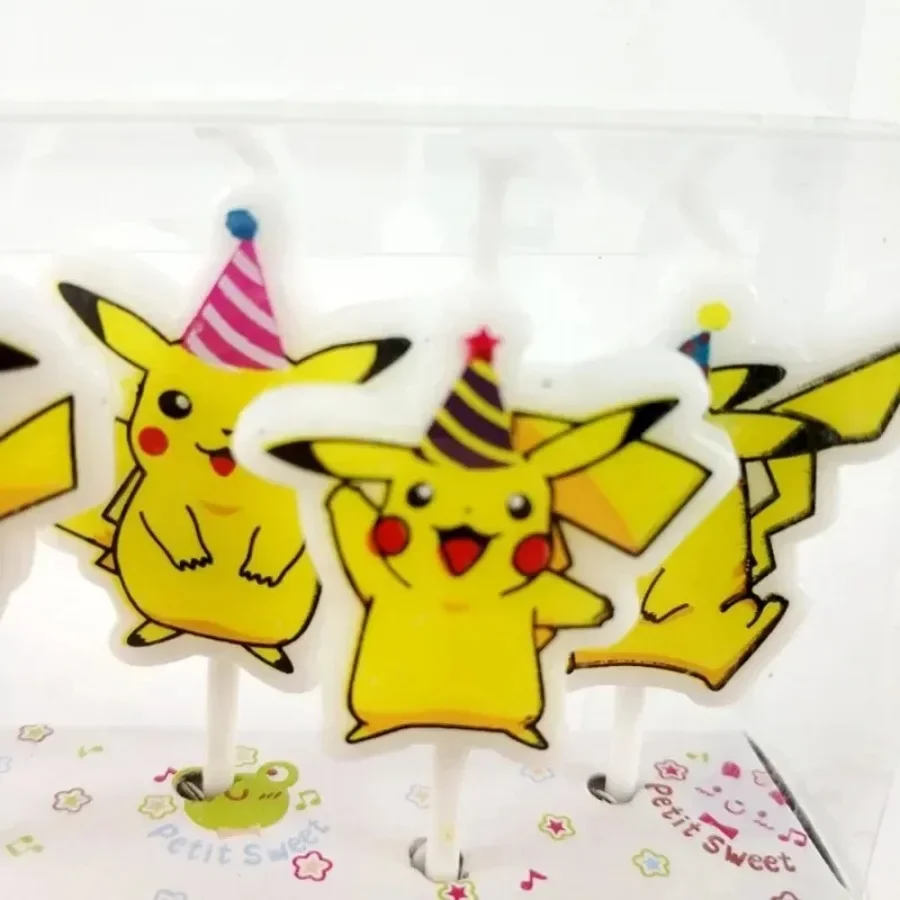 Nowy Pokemon Pikachu Anime Świeca Kawaii Pikachu Kreskówka Świeca Urodzinowa Dekoracja Tortu Akcesoria Imprezowe Z Pudełkiem Zabawka Prezenty