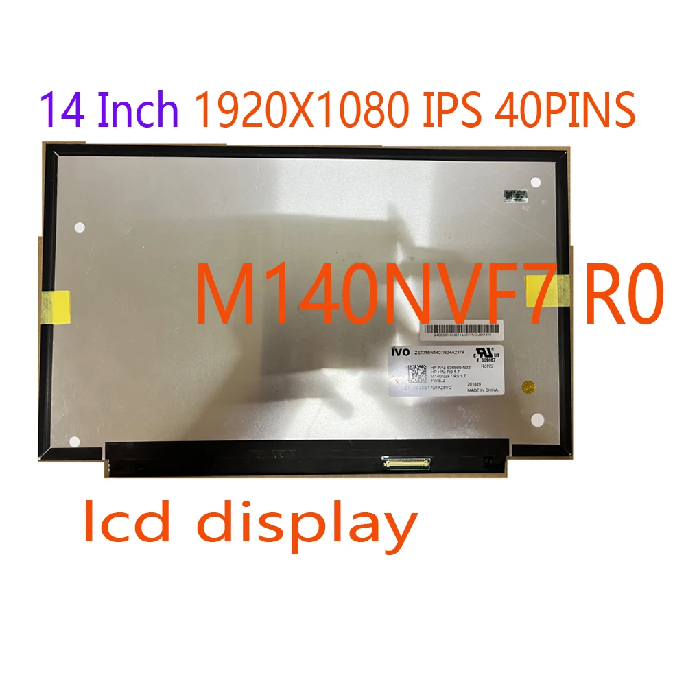 14 Inch Slim 1920x1080 120HZ 40 Pin Screen M140NVF7 R0 for HP ELITEBOOK 840 G5 FHD LCD Display