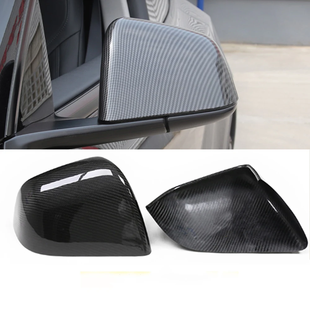 Mirror Cover For Tesla Model Y 2020 2021 2022 2023 Car Exterior Rearview Rear View Caps Reverse Shell Add On