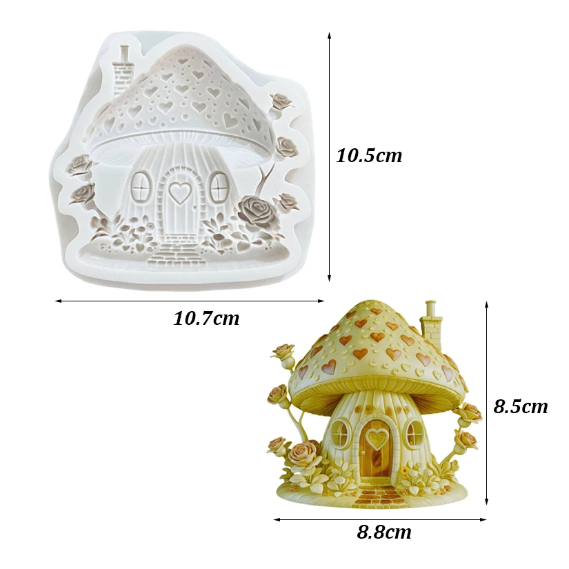 Heart Mushroom Castle Mold 6