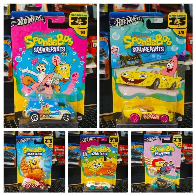 

В наличии Hot Wheels Губка Боб Advanced Puca Костюм Патрик Звезда Краб Бургер Король Тележка Сплав Модель автомобиля Коллекционные игрушки Подарок