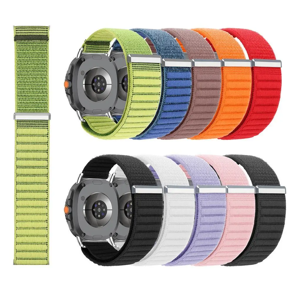 Pulseira de náilon para samsung galaxy watch 8 pulseira esportiva ajustável respirável macio e confortável pulseira de substituição para homens