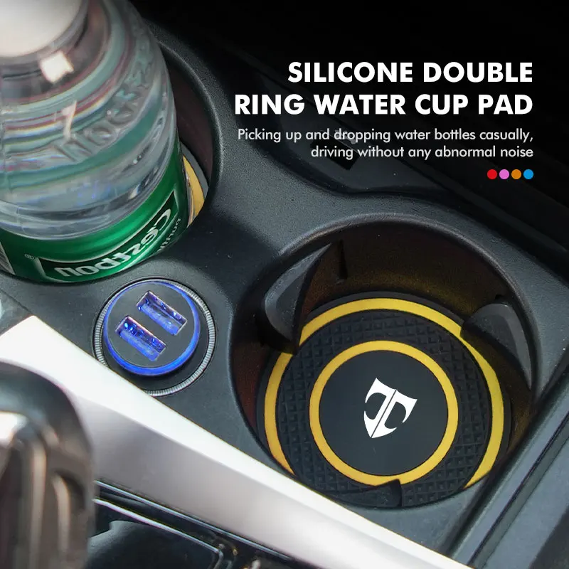 2 قطعة سيليكون سيارة كأس الماء منصات المضادة للانزلاق كوستر حصيرة لشركة هيونداي توسكاني كوبيه تيبورون 2004 2005 2006 2007 2008 2009