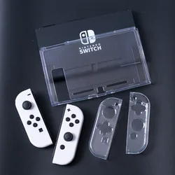 Transparent TPU Soft Case Protective Shell Cover For Nintendo Switch 2/NS Oled Game Console Joy-con Crystal Back Full Protector