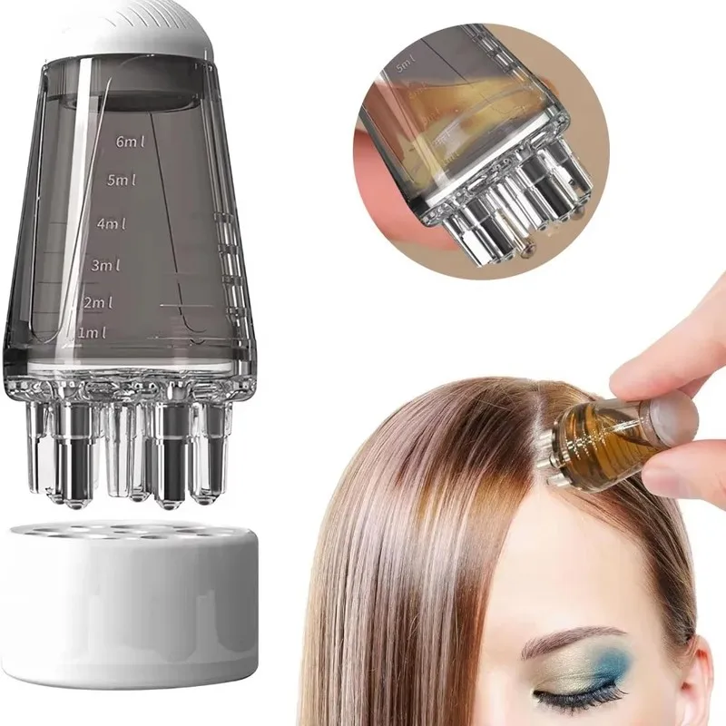 1-5pcs Scalp Applicator Minoxidil 1-6ml Essence Hair Growth Fluid Ball Massage Head Drug Delivery Smear Liquid Guide Comb