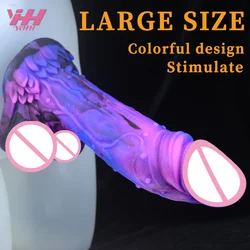 Silicone XXXL dildos for women Big Monster dildo anal toys dreamlike starry blue purple big penis with suction cup sex toys