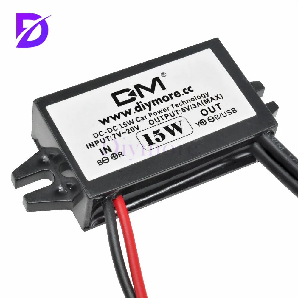 15W Car Potting Waterproof Power Supply 5V/3A Both Side USB