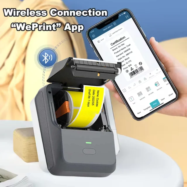 High-Humidity Stable Transmission Label Printer Wireless Commercial Use Price Sticker Printer Machine