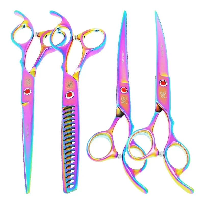 7.0" Pets Trimming Scissors Japan Steel Dog Cat Grooming Shears Animal Hair Cutting Thinning Clipper Pet Trimmer Supplies B0018A
