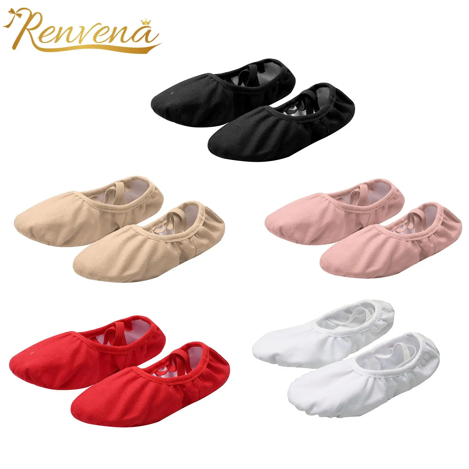 

Kids Flats Slippers Sole Dancing Training Shoes Children Ballerina Exercises Shoes Girls Cross Elastic Band Ballet Dance Shoes