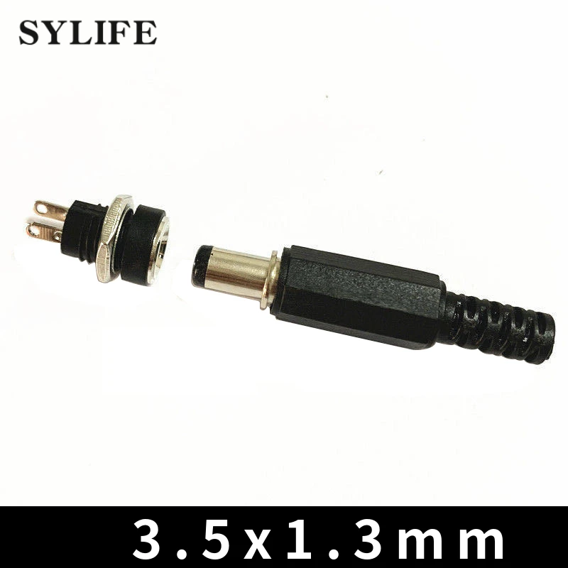5.5x2.1/2.5mm DC Power Male Female Socket Adapter 12V 5.5*2.1mm DC Power Supply Plug Jack Screw Nut Panel Mount Connector