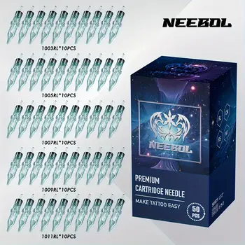 50 ks Neebol tetovacích jehel, jednorázové tetovací jehly různých velikostí, vyměnitelné standardní kulaté vložky pro tetovací potřeby 10 nejlepší prodej Dr. Pen M8 - №2