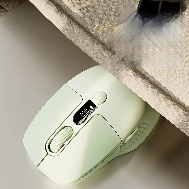 Wlmouse Wireless Bluetooth Mouse Screen Display Battery Rechargeable Laptop Mini Computer Office Ipad Universal Office Silent