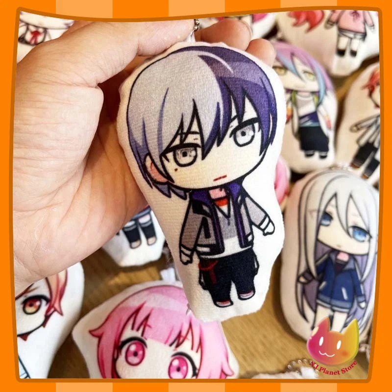 12cm Keychain PJ SK Project Sekai Colorful Stage All Character Cute Kawaii Pillow Keychain Keyring Strap Bag Hanging Accessories