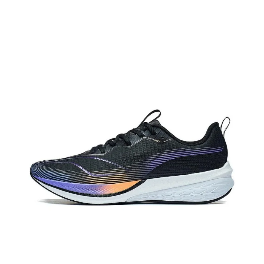 Li Ning Red Hare 6 Pro Textile, TPU Cushioning Rebound Low top Marathon Sprint Running Shoes Men's Black ARMT043-3