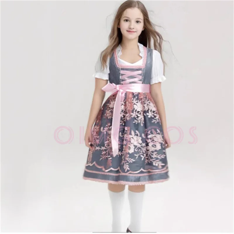 

Halloween European and American women's clothing maid costume beer costume short sleeved tie dress women's suit Dress