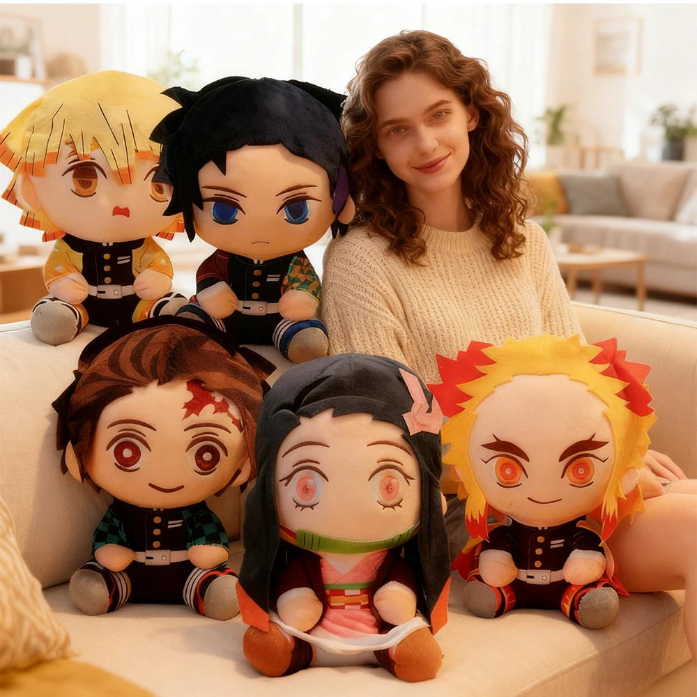 20 cm Dämon Sayaer Push Doll Kamado Nezuko Tanjiro Anime Film Chara c S Stofftier Dämonentöter: Kimetsu no Yaiba Manga Pushie DS Technik ft