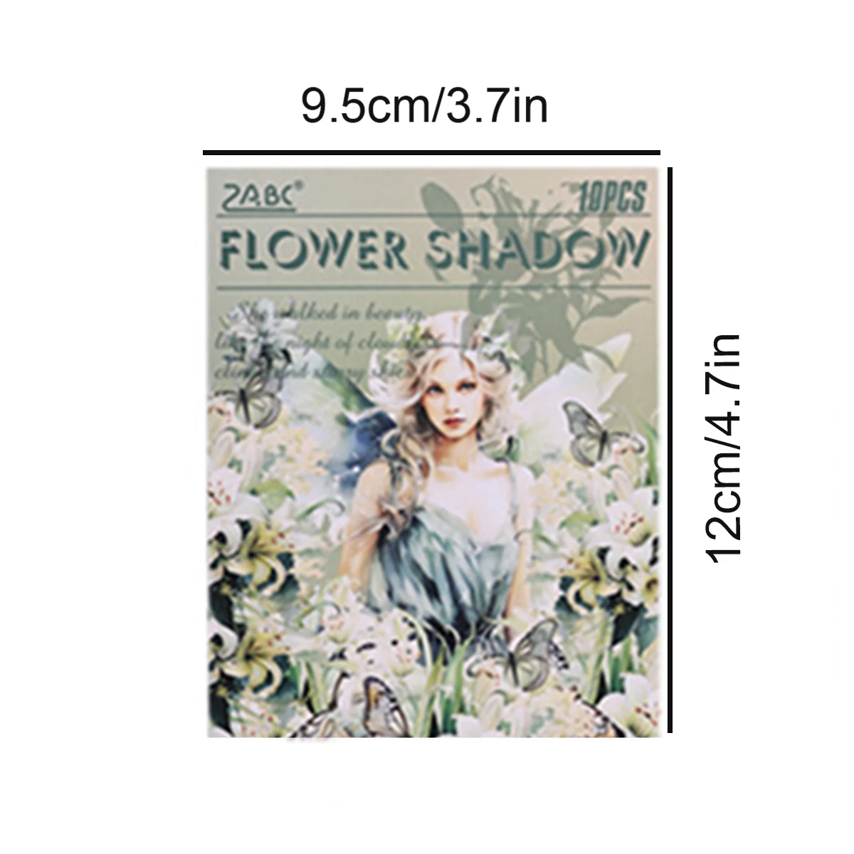 10pcs Vintage Character Irregular Stickers, Floral Pattern Fashion Stickers, DIY Card and Journal Scrapbook Decorations