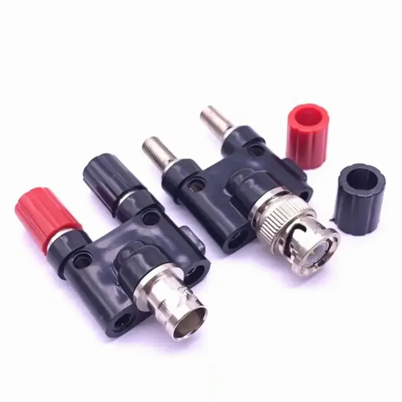 1 szt. Adapter BNC męski/żeński na wtyk 4 mm, 2* BNC męskie złącza, adapter koncentryczny RF, adapter wideo, narzędzia do oscyloskopu