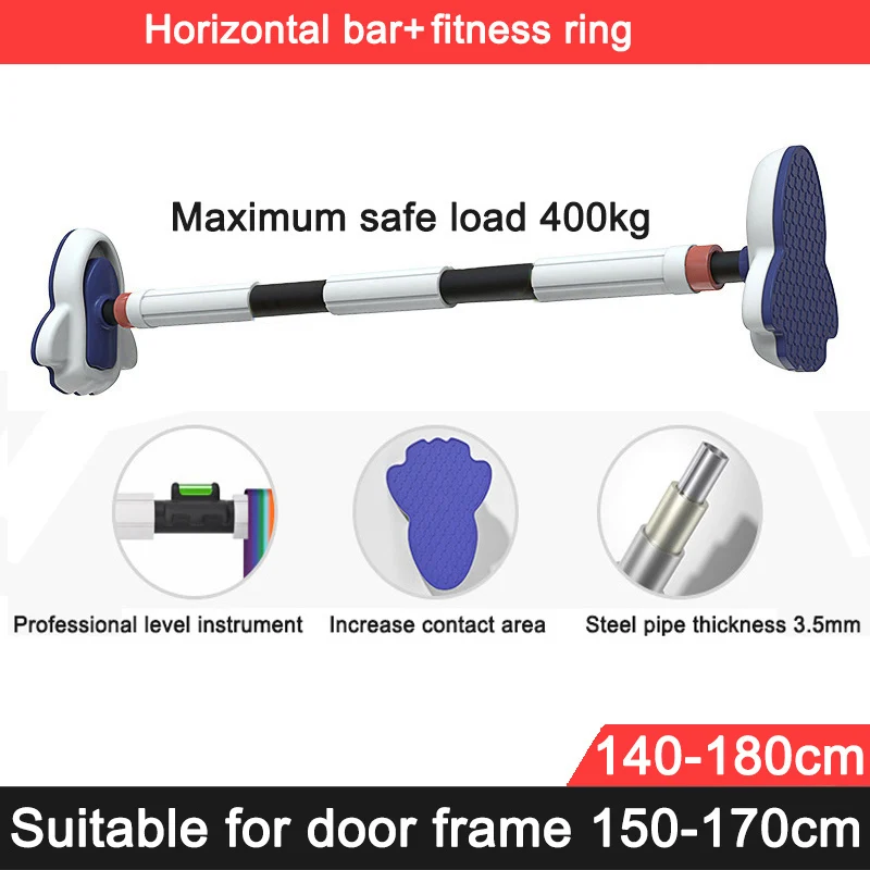 140-180cm Pull Up Door Horizontal Bar Wall Home Room Fitness indoor Hanging  Exercise Hammock Sport Equipment Bodybuilding