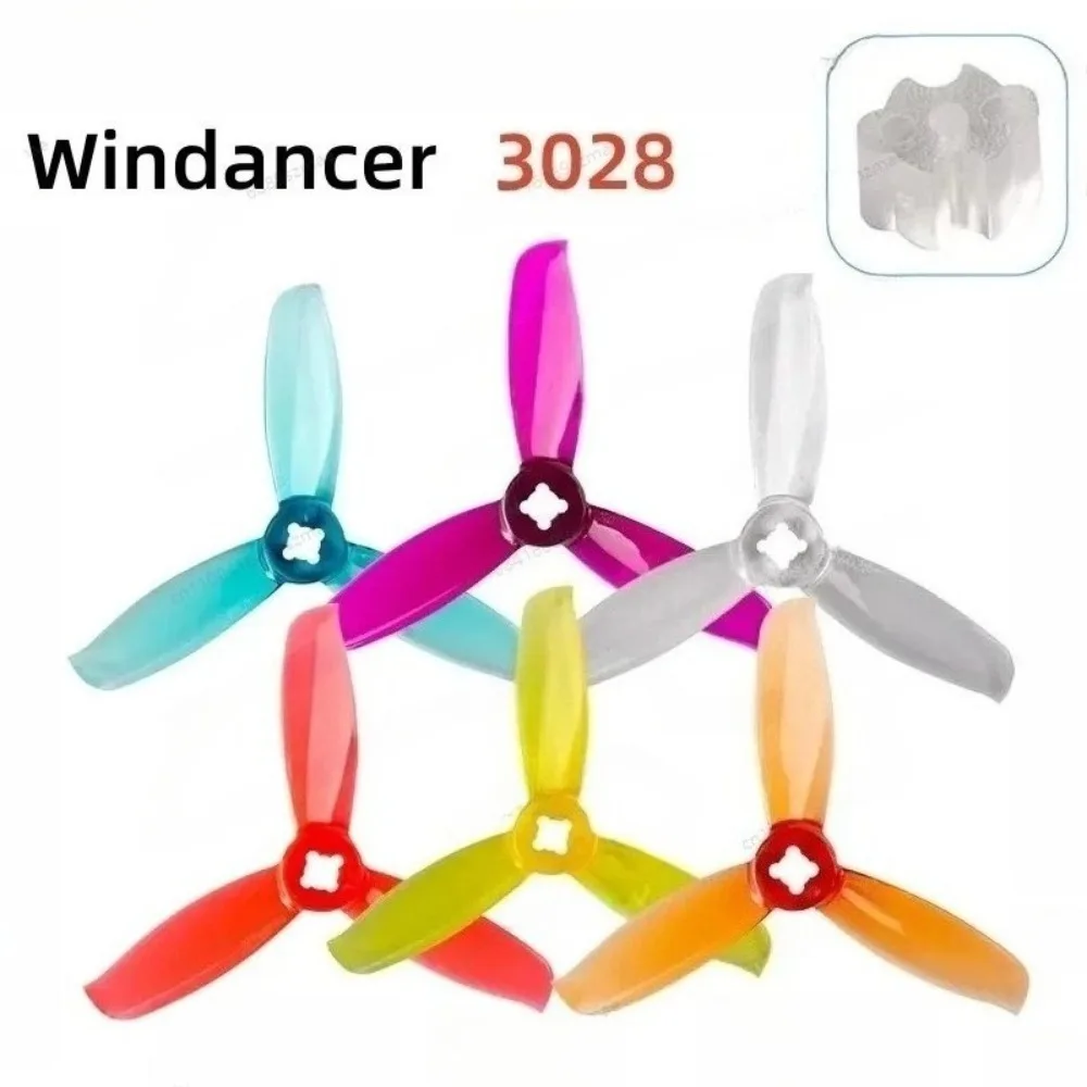 Hélices GEMFAN Windancer 3028  3 pulgadas y 3 aspas CW CCW  PC, mini hélices para drones  carreras FPV RC  3 pulgadas