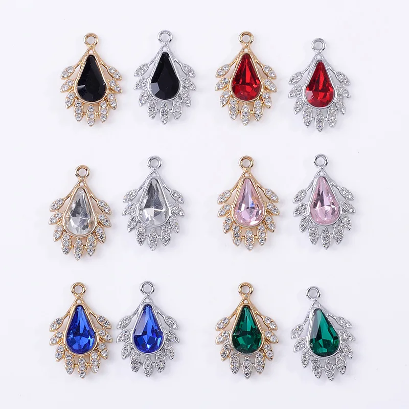 Fashion temperament Multi-color wing necklace Pendant accessories Cross-border light luxury water drop earrings Earrings Alloy a