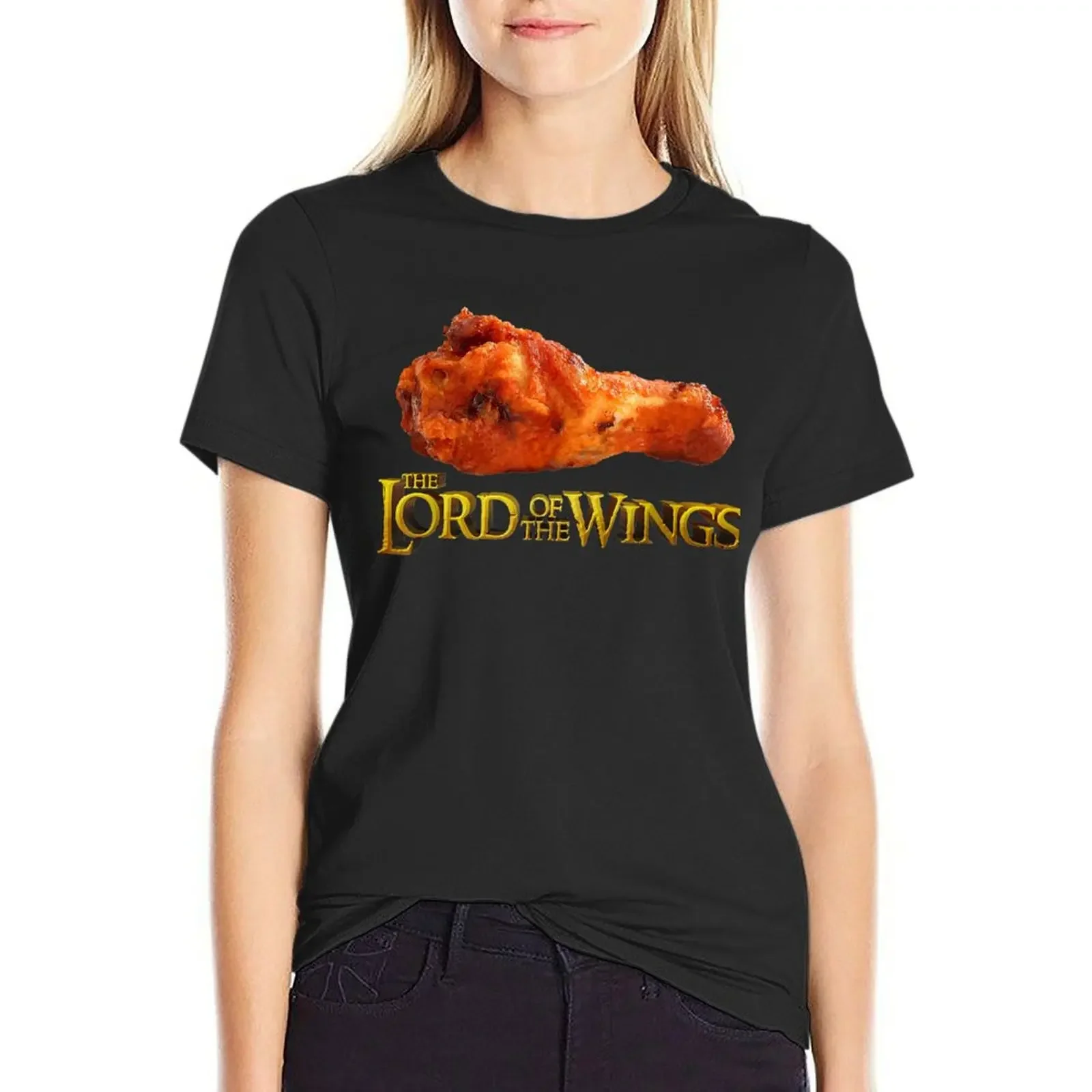 

Lord of the Wings - Funny BBQ Chef Cook gift Chicken Wings T-shirt summer top kawaii clothes Short sleeve tee tshirts woman