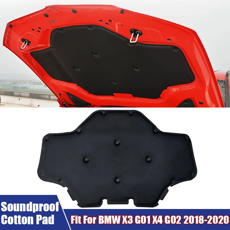 

For BMW X3 G01 X4 G02 2018-2020 Engine Soundproof Cotton Car Accessories Black Silver Front Engine Soundproof Hood With Buckle