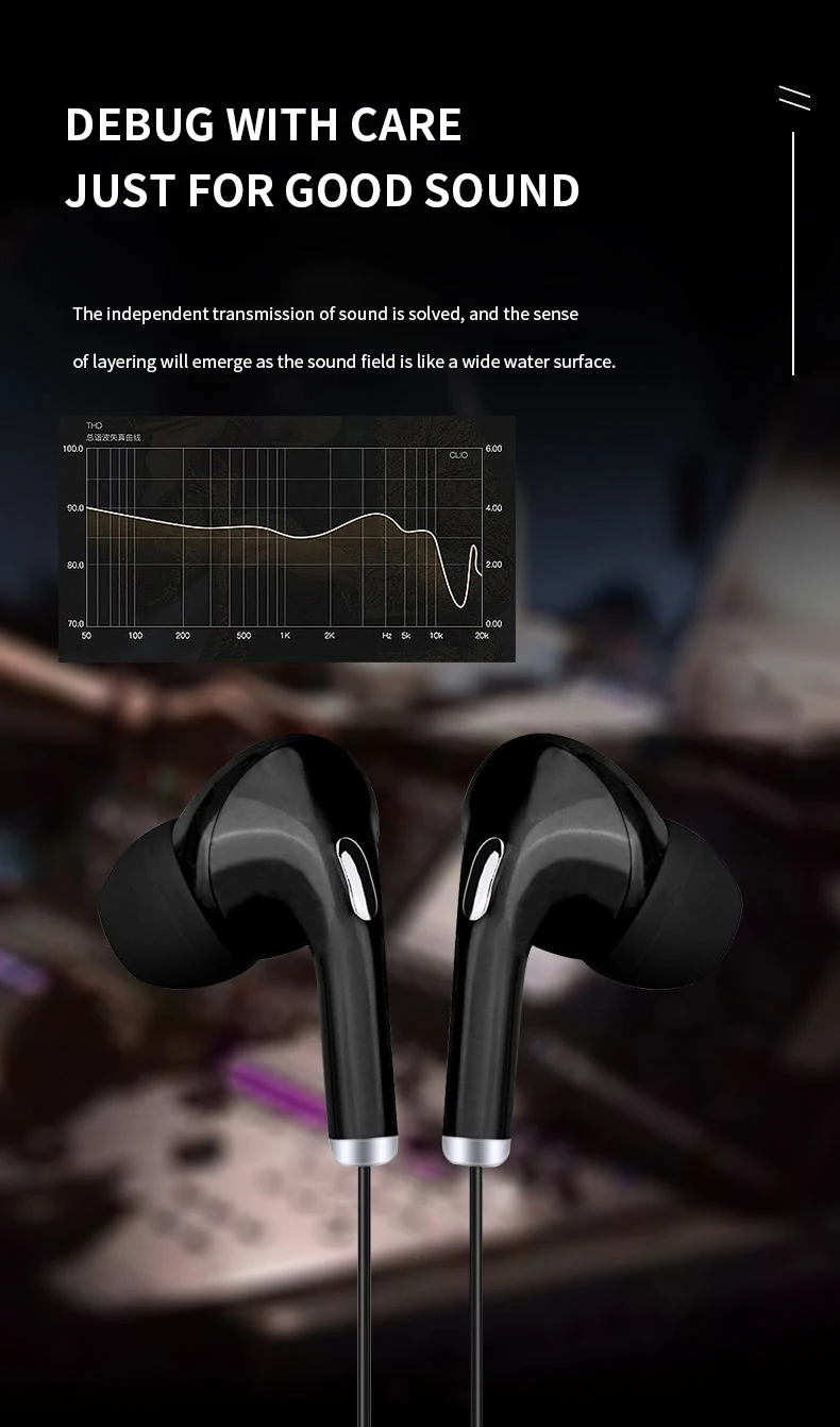Universal In-Ear-Kopfhörer mit Kabel, hochwertiges Headset, 3,5-mm-Ohrhörer, In-Ear-Kopfhörer für Smartphone, Computer, integriertes Mikrofon – Detail 8