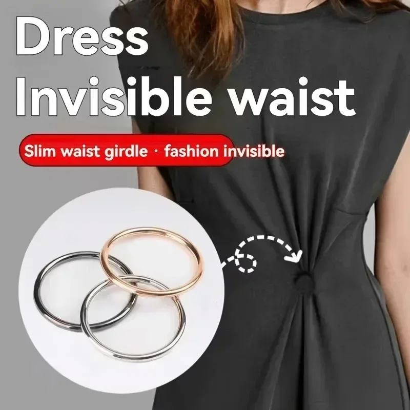 3 Stück verstellbare Kleidungsschnallen – Saum- und Manschettenklammern, kein Nähen von T-Shirts, Hemden, Kleidern erforderlich – langlebige Dekorationsschnalle – Detail 7