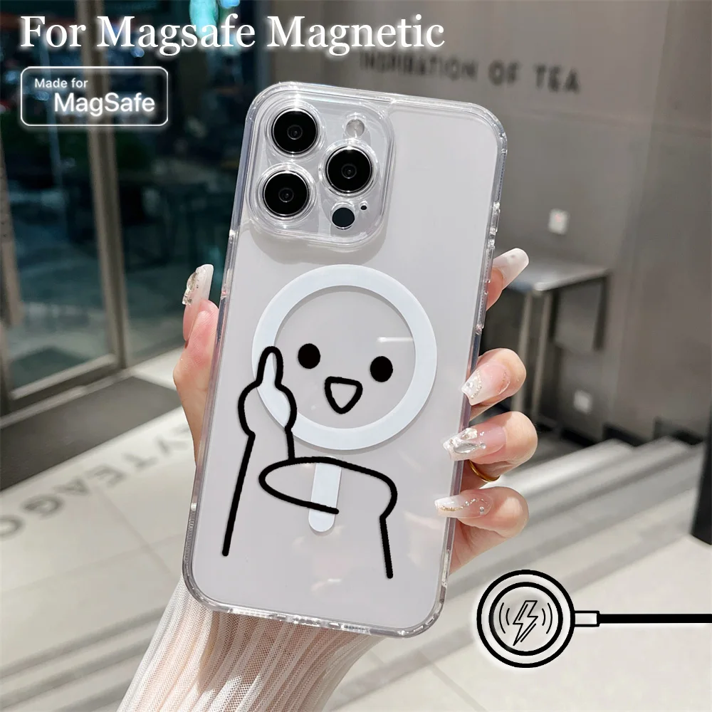 Cute funny Faces Grimace Magsafe Magnetic Phone Case for Samsung Galaxy S25 S24 S23 S22 S21 S20 FE Plus Ultra 5G Soft Tpu Cover