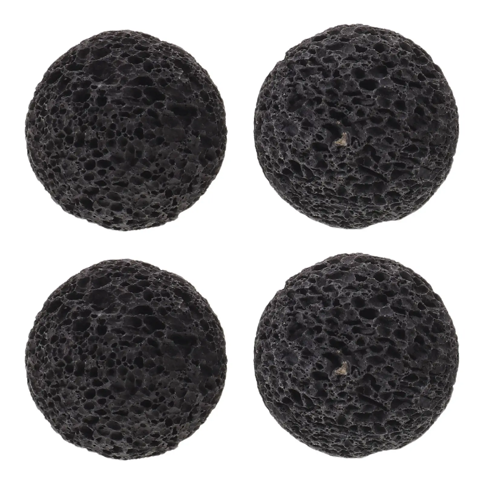 4Pcs Natural Volcanic Rock Decorative Balls Porous Lava Stone Spheres Rustic Dough Bowl Filler Living Room Table Centerpiece