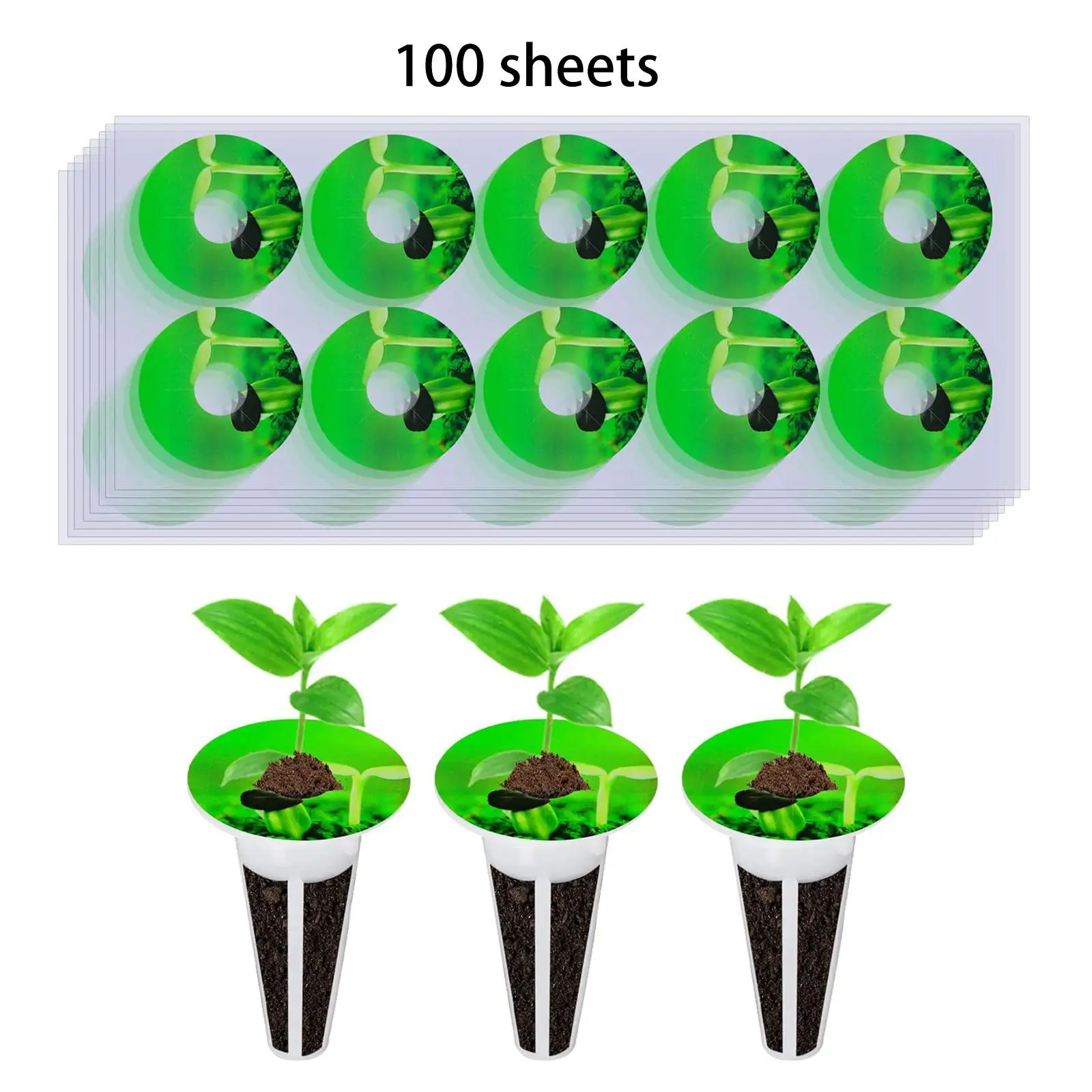 100Pcs Hydroponic Plant Labels, Waterproof Seed Pot Labels Sticker, Grow Baskets Labels for Plant Grow Basket
