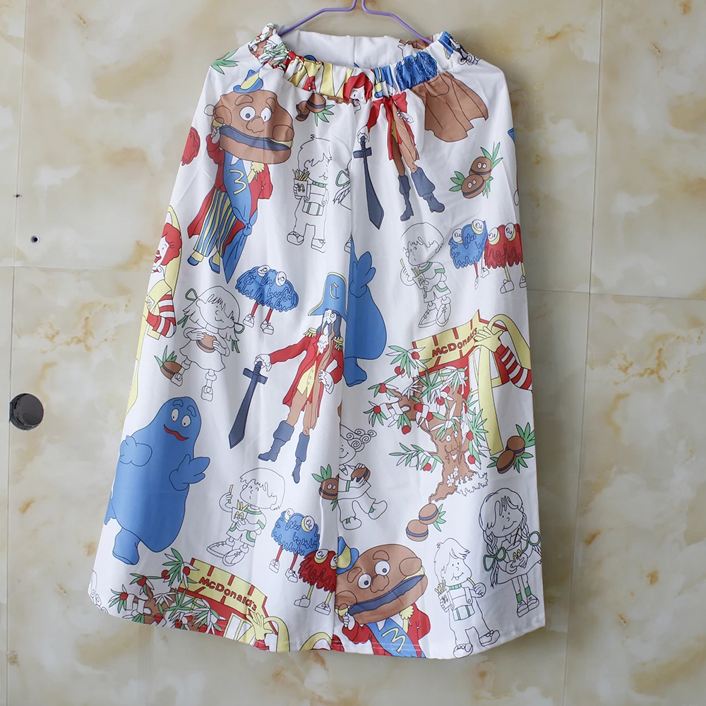 2024 New Summer Casual Women's Printed Mid Skirt with Large Swing Skirt  long skirts  Loose Fit