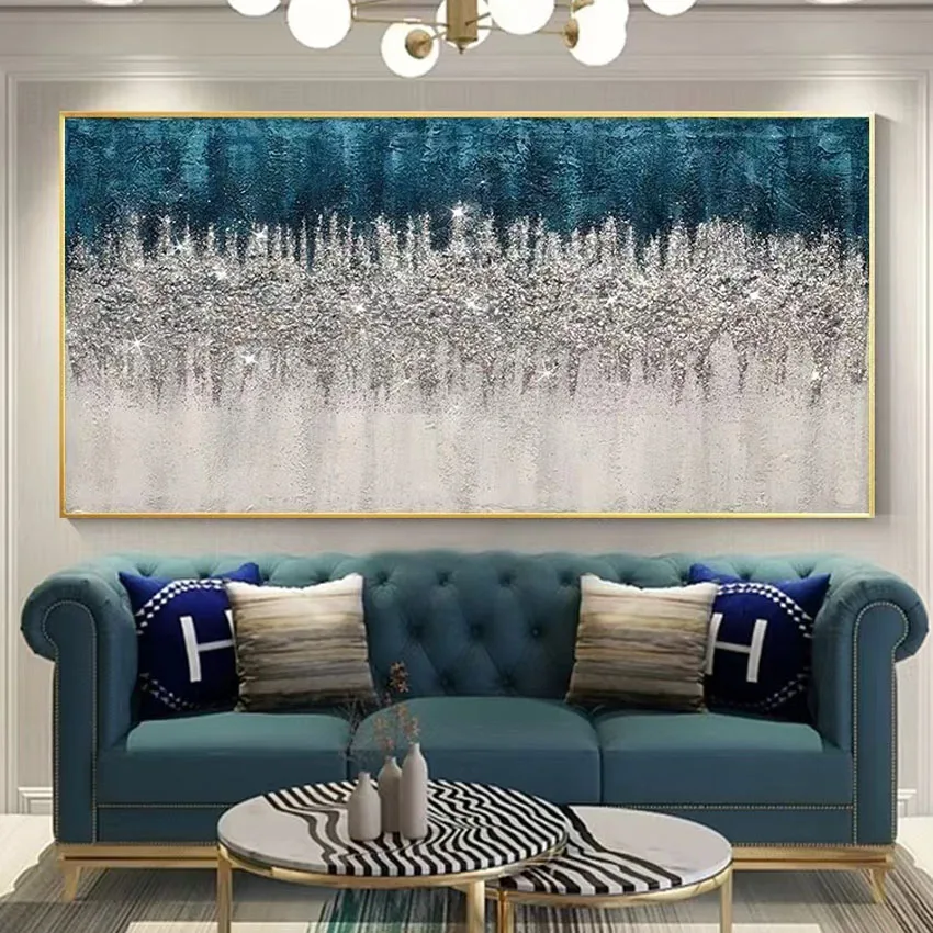 Unique Abstract Hand Drawn Art Oil Painting Wall Decor Canvas Poster Dining Room Sofa Background Hanging Picture Customization